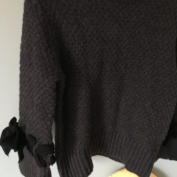 Club Monaco Wool Sweater, Black,bow tie - Picture 2 of 3